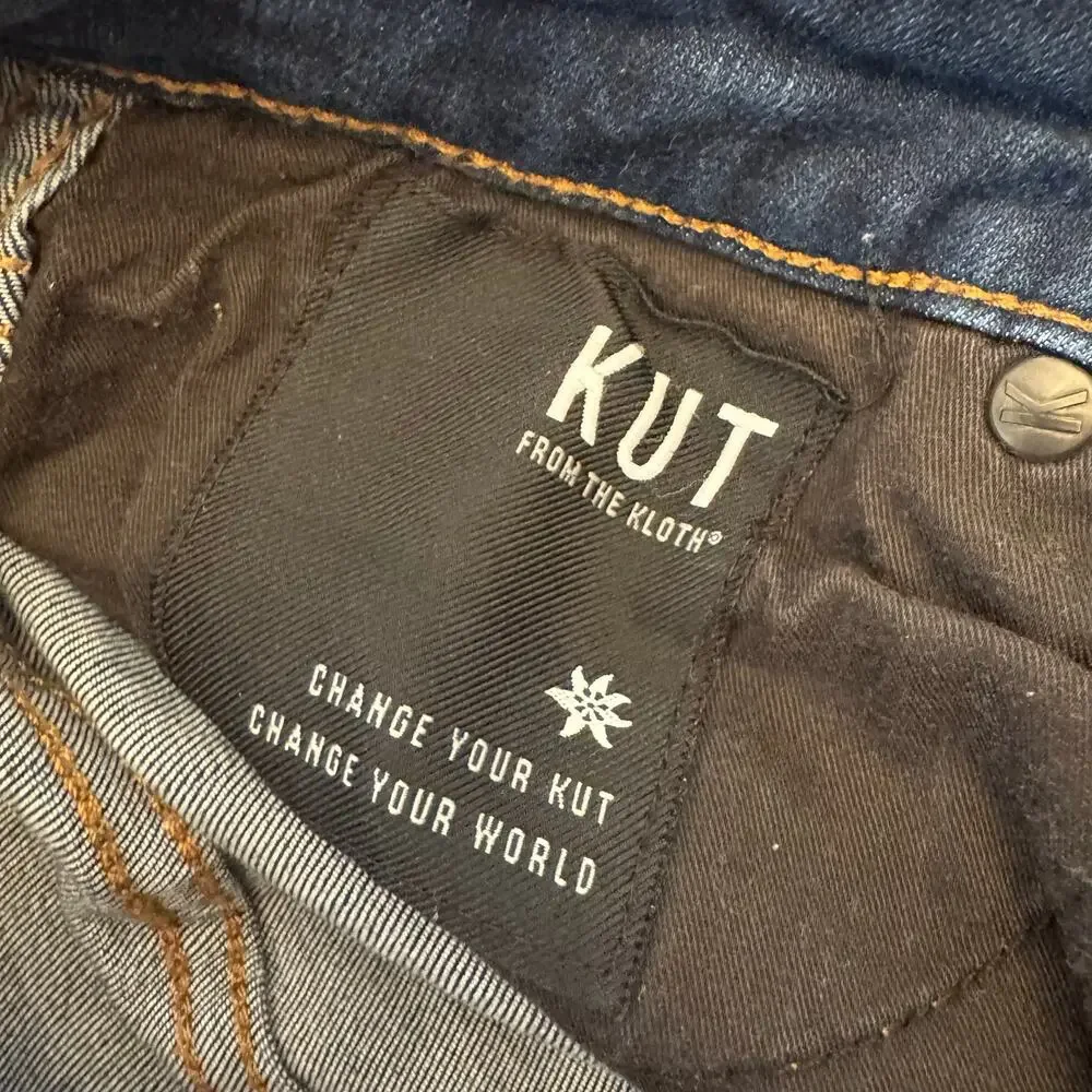 Kut From The Kloth Connie Ankle Skinny Raw Hem High-Rise Denim Jeans 8